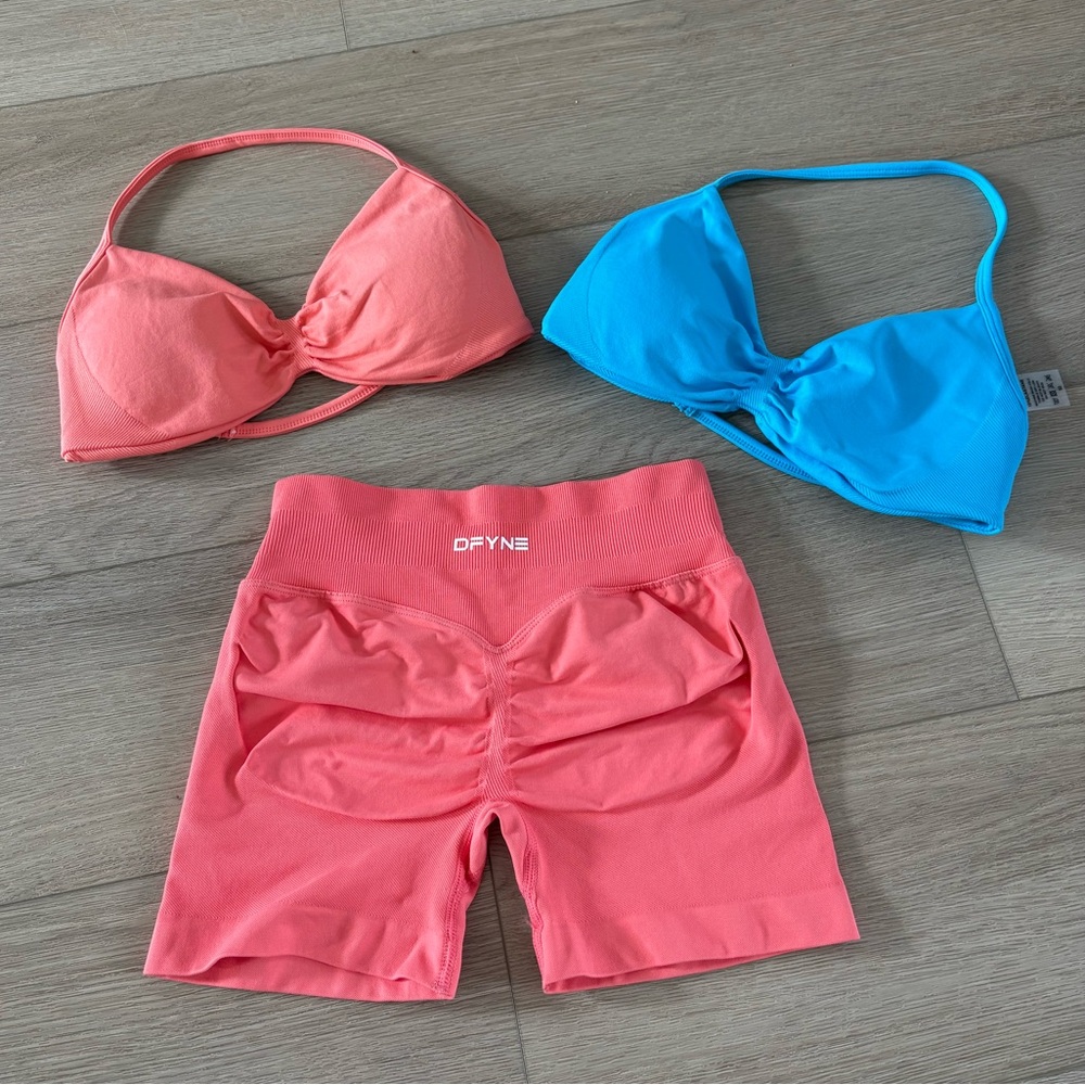 Gym shorts and sports bras